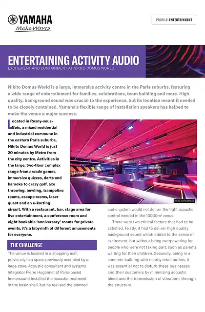 yamaha雅马哈Case Study - MTX_MRX7-D_CIS speakers_DM3_NEXO - Nikito Domus World